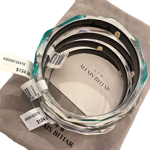 ALEXIS BITTAR Pearl White Lucite Bangle (O/S) - Picture 6 of 8